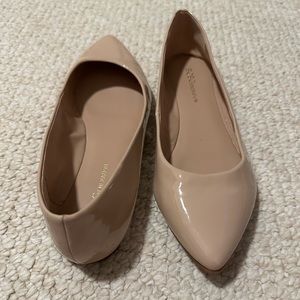 BCBGeneration Nude Patent Flats (size 7.5)
